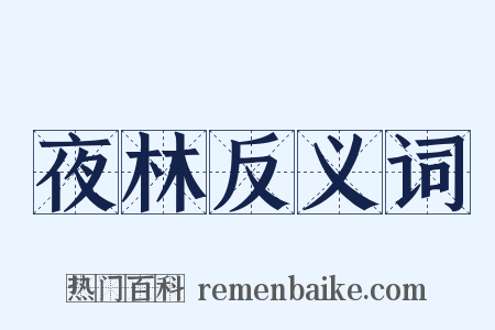 夜林反义词是什么意思的图片